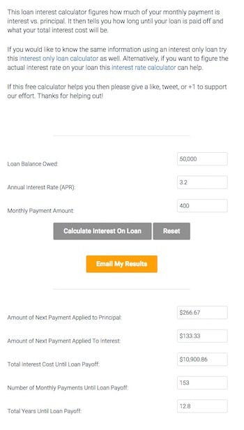 Calculator screenshot sample